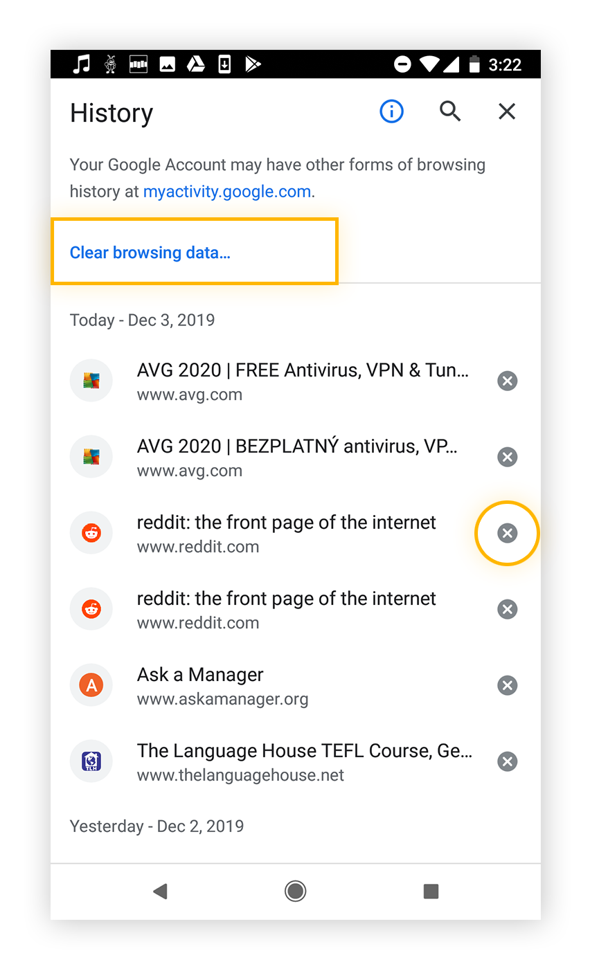 How to Clear Search History & Delete Browser History AVG